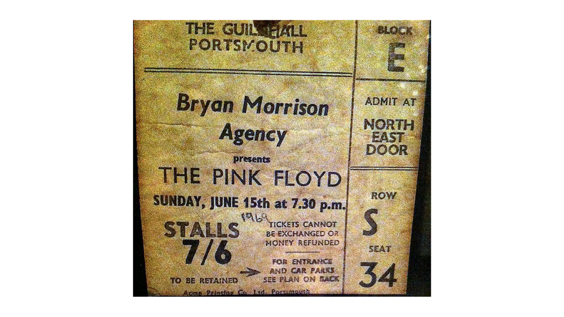 Ticket to see Pink Floyd in 1969